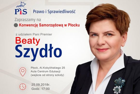 Była premier przyjedzie do Płocka na konwencję