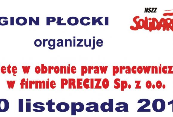 NSZZ Solidarność organizuje pikietę w Płocku