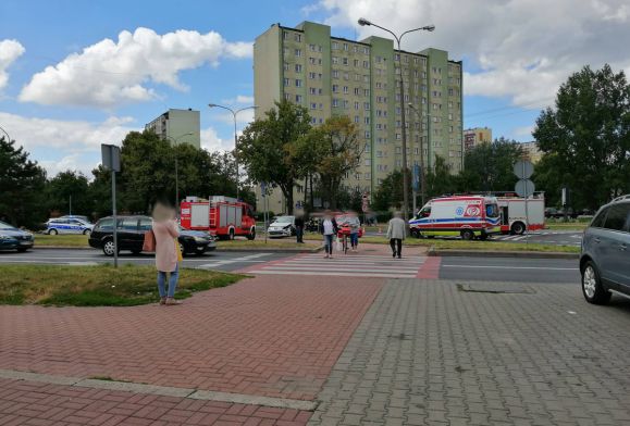 Wypadek na skrzyżowaniu ulic Chopina i Dworcowej w Płocku