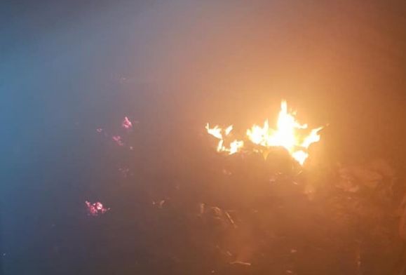Nocny pożar w Drobinie
