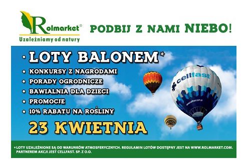 Loty balonem w Centrum Ogrodniczym Rolmarket
