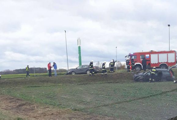 Wypadek koło Drobina
