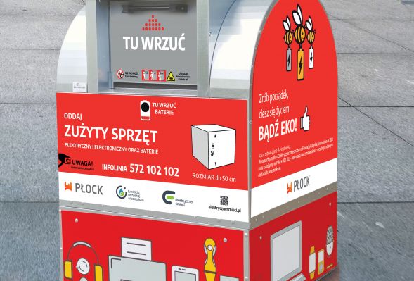 Pojemniki na małogabarytowy zużyty sprzęt elektryczny i elektroniczny oraz zużyte baterie 