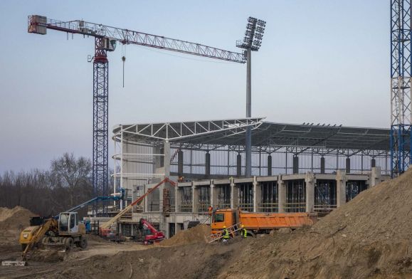 Rzut okiem na budowę nowego stadionu Wisły Płock [ZDJĘCIA, FILM]