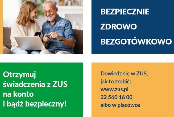 Świadczenie wypłacane na konto bankowe to gwarancja bezpieczeństwa 