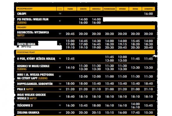 Repertuar NK Przedwiośnie 06.10-12.10.2023
