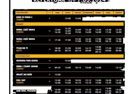 Repertuar NK Przedwiośnie 01-07.03.2024