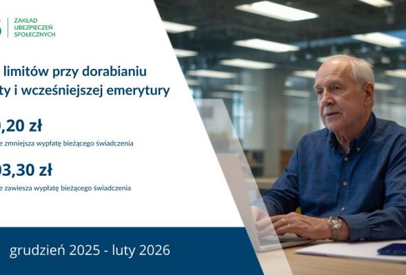 ZUS: wyższe limity dorabiania dla rencistów i wcześniejszych emerytów 