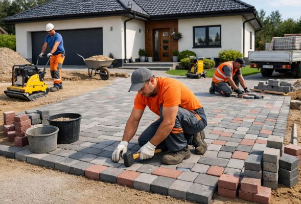 Jak wykonać podjazd z kostki brukowej?